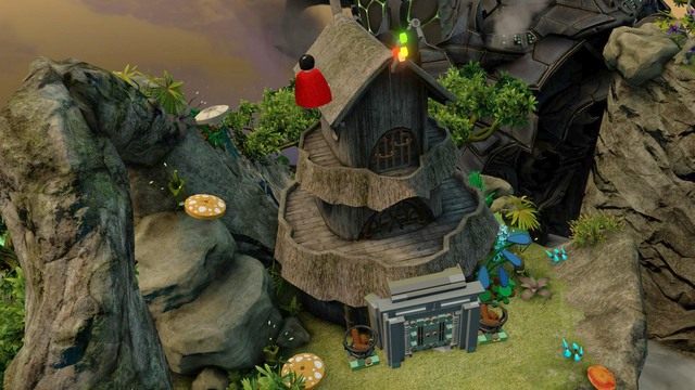 Żeby odblokować dostęp do domku musisz strzelić w dwie kolorowe tarcze - Postacie i pojazdy | Odym - sekrety w Lego Batman 3 Poza Gotham - LEGO Batman 3: Poza Gotham - poradnik do gry