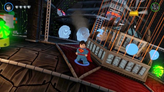 Żeby zdobyć złoty klocek, który jest za laserową osłoną musisz zniszczyć pięć generatorów prądu - Złote Klocki | Odym - sekrety w Lego Batman 3 Poza Gotham - LEGO Batman 3: Poza Gotham - poradnik do gry