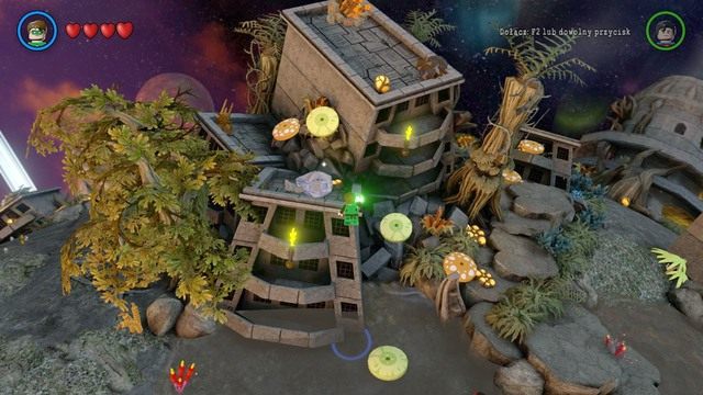 Żeby uratować Adama musisz wylądować na dachu i zniszczyć srebrny obiekt, pod którym uwięziony jest Adam - Adam West | Okaara - sekrety w Lego Batman 3 Poza Gotham - LEGO Batman 3: Poza Gotham - poradnik do gry