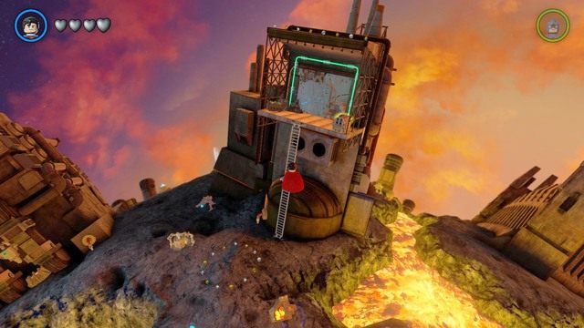 Wleć na podest widoczny na obrazku i zniszcz ścianę za pomocą Supermana - Postacie i pojazdy | Qward - sekrety w Lego Batman 3 Poza Gotham - LEGO Batman 3: Poza Gotham - poradnik do gry