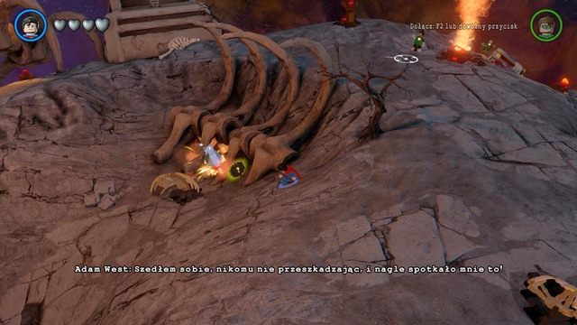 Pierwszy gejzer znajdziesz obok wielkich kości - Zadania poboczne | Ysmault - sekrety w Lego Batman 3 Poza Gotham - LEGO Batman 3: Poza Gotham - poradnik do gry
