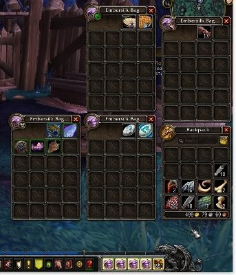 W prawym, dolnym rogu ekranu znajdują się ikonki plecaków - 1. Interface gry w World of Warcraft Warlords of Draenor - World of Warcraft: Warlords of Draenor - poradnik do gry