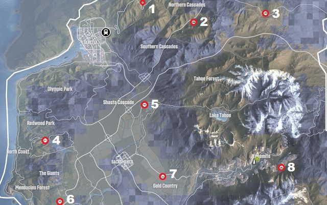 Zachodnie Wybrzeże - część północna - Zachodnie Wybrzeże - część północna | Ukryte części w The Crew - The Crew - poradnik do gry