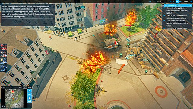 Wyślij na teren akcji dwa Heavy Rescue Vehicle - Hang Gliding Accident | Monachium - zadania główne | Emergency 5 - Symulator Misji Ratunkowych: Emergency 5 - poradnik do gry