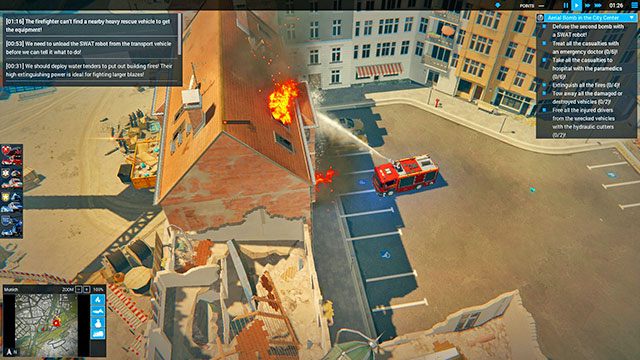 W tym samym czasie część strażaków niech przejdzie kawałek na południe i uwolni uwięzionych pod gruzem ludzi - Aerial Bomb in the City Center | Monachium - zadania główne | Emergency 5 - Symulator Misji Ratunkowych: Emergency 5 - poradnik do gry