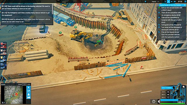 Robot zająl się bombą. Wkrótce na miejsce przybędzie lekarz. - Aerial Bomb in the City Center | Monachium - zadania główne | Emergency 5 - Symulator Misji Ratunkowych: Emergency 5 - poradnik do gry