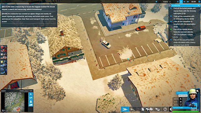 Użyj również helikoptera do wyciągnięcia ofiar leżących na śniegu - Avalanche | Monachium - zadania główne | Emergency 5 - Symulator Misji Ratunkowych: Emergency 5 - poradnik do gry