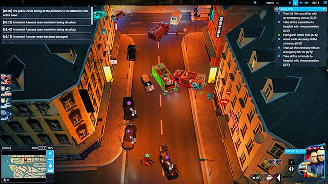 Przestępcy skupieni na policji nie będą strzelać do strażaków i medyków - Gang War | Hamburg - zadania główne | Emergency 5 - Symulator Misji Ratunkowych: Emergency 5 - poradnik do gry