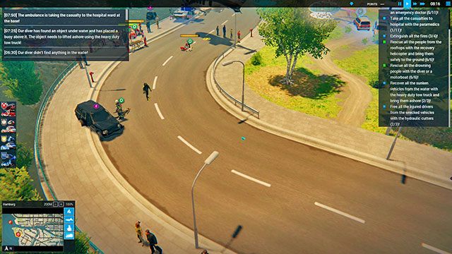 Ludzi potrzebujących ratunku jest dużo, dlatego dobrze jest ratować ich jednocześnie - Flood | Hamburg - zadania główne | Emergency 5 - Symulator Misji Ratunkowych: Emergency 5 - poradnik do gry