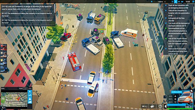 Jeśli masz problem z ogniem, wyślij do jego gaszenia wszystkich dostępnych strażaków - Earthquake | Berlin - zadania główne | Emergency 5 - Symulator Misji Ratunkowych: Emergency 5 - poradnik do gry