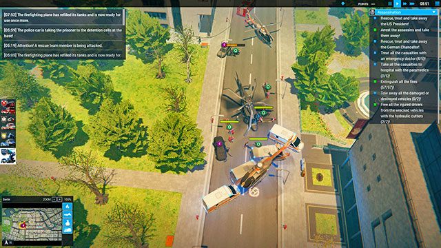 W tym czasie ogień z pewnością się rozprzestrzenił, zwłaszcza na drzewa na północ od miejsca wypadku - Assassination | Berlin - zadania główne | Emergency 5 - Symulator Misji Ratunkowych: Emergency 5 - poradnik do gry