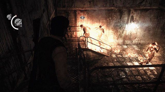 Beczki podpalają przeciwników - Rozdział 4 - Pacjent | Opis przejścia The Evil Within - The Evil Within - poradnik do gry