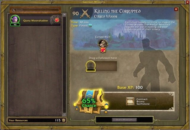 Dobieranie towarzyszy do misji polega głównie na porównywaniu ikonek, co w wypadku misji powyżej było niezwykle proste. - Wysyłanie i dobieranie towarzyszy do misje | Garnizon - World of Warcraft: Warlords of Draenor - poradnik do gry