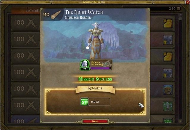 Długość misji jest bardzo zróżnicowana, najkrótsze trwają do 30 minut, warto je więc odpalać zaraz po wejściu do gry, tak aby pod koniec sesji grania móc jeszcze odebrać nagrodę - Wysyłanie i dobieranie towarzyszy do misje | Garnizon - World of Warcraft: Warlords of Draenor - poradnik do gry