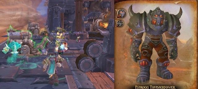 Kluczem do zwycięstwa jest zabijanie orków z beczkami, podnoszenie ich i używanie dział aby zranić przeciwnika. - Grimrail Depot | Instancje (Dungeons) w World of Warcraft Warlords of Draenor - World of Warcraft: Warlords of Draenor - poradnik do gry