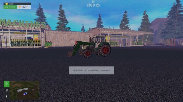 Nowy zakup pojawi się przed sklepem, skąd musisz go zabrać przed dokonaniem kolejnych transakcji. - Sklep | Podstawy Symulator Farmy 2015 - Symulator Farmy 2015 - poradnik do gry