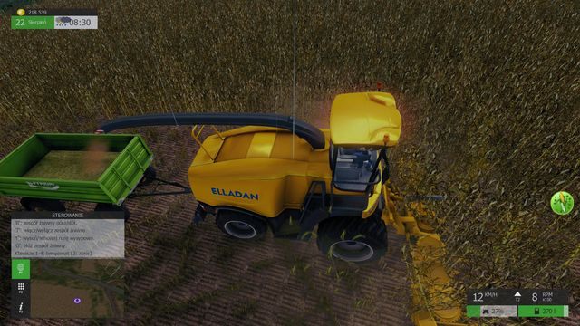 Zwracaj uwagę na przyczepę - jedź tak, aby ta zawsze znajdowała się za Tobą w linii prostej. - Kukurydza i sieczka | Uprawy w Symulator Farmy 2015 - Symulator Farmy 2015 - poradnik do gry