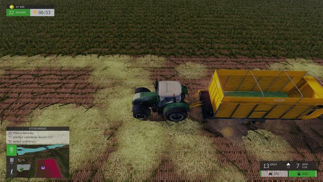 Trawę można również zbierać niezgrabioną, jednakże jest to wtedy bardziej pracochłonne. - Trawa, siano, słoma | Uprawy w Symulator Farmy 2015 - Symulator Farmy 2015 - poradnik do gry