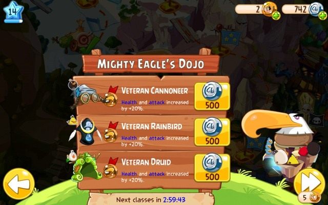 A tak wygląda wnętrze wspomnianego budynku. - Mighty Eagles Dojo | Ulepszanie klas postaci | Angry Birds Epic - Angry Birds Epic - poradnik do gry