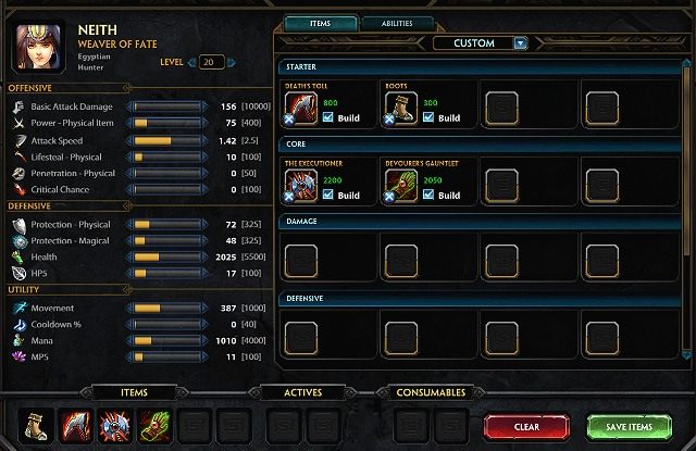 Item builder - Górny panel gracza | Jak zacząć? | Smite - Smite - poradnik do gry