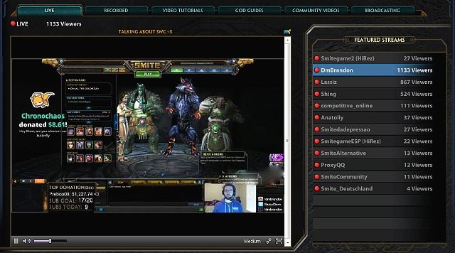 SMITE oferuje oglądanie streamów z poziomu gry - Górny panel gracza | Jak zacząć? | Smite - Smite - poradnik do gry