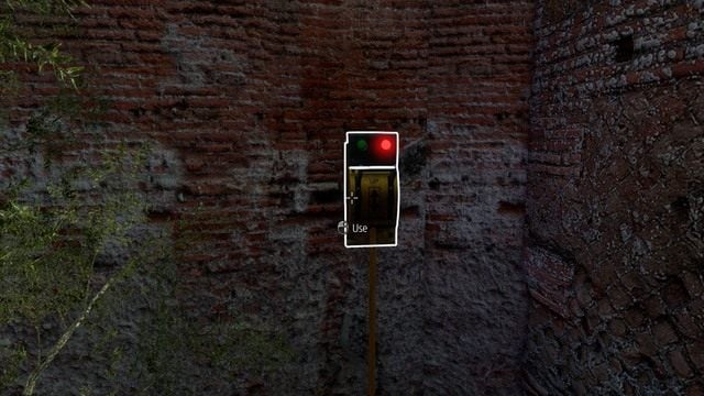 Przycisk jest schowany po lewej stronie od wejścia. - A5 | Świat A w The Talos Principle - The Talos Principle - poradnik do gry