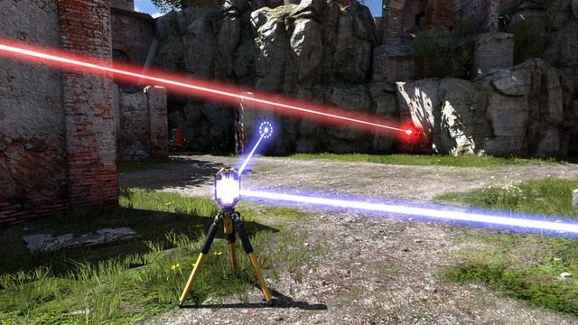 Ustaw czerwone złącze nieco wyżej niż niebieskie. - A6 | Świat A w The Talos Principle - The Talos Principle - poradnik do gry