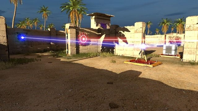 Czerwone i niebieskie wiązki nie mogą się przecinać. - B5 | Świat B w The Talos Principle - The Talos Principle - poradnik do gry