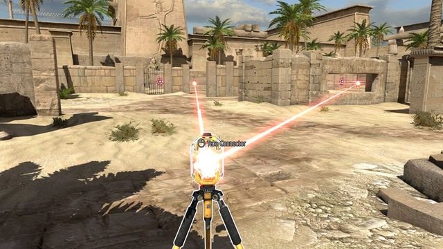 Przeprowadzona wiązka przez dziurę w murze. - B6 | Świat B w The Talos Principle - The Talos Principle - poradnik do gry