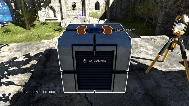 Sześcian i złącze musisz przenieś na górę. - C4 | Świat C w The Talos Principle - The Talos Principle - poradnik do gry