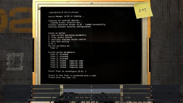 Kod jest widoczny w prawym górny rogu. - Piętro 2 | Wieża w The Talos Principle - The Talos Principle - poradnik do gry