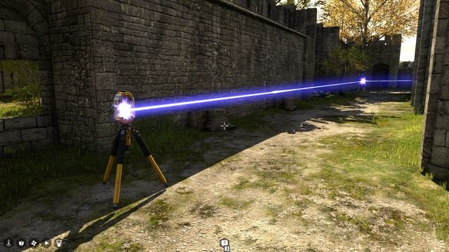 Przez dziurę w murze można przeprowadzić wiązkę. - Świat C - gwiazdki | Wszystkie gwiazdki w The Talos Principle - The Talos Principle - poradnik do gry