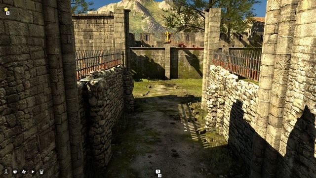 Przeskocz na murek po lewej stronie. - Świat C - gwiazdki | Wszystkie gwiazdki w The Talos Principle - The Talos Principle - poradnik do gry