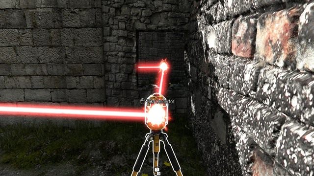 Ustawiaj czerwone złącza przy dziurach w murze. - Świat C - dodatkowe poziomy | Wszystkie gwiazdki w The Talos Principle - The Talos Principle - poradnik do gry