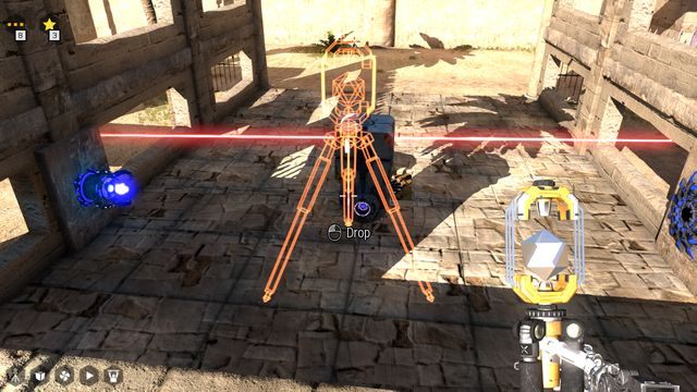 Ze schodów odbierz złącza na drugą stronę za barierę - Cube Driver | Road to Gehenna (DLC) - Świat 2 | The Talos Principle - The Talos Principle - poradnik do gry