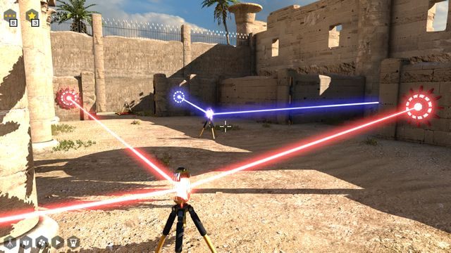 Skieruj promienie do odpowiednich przycisków - Cube Driver | Road to Gehenna (DLC) - Świat 2 | The Talos Principle - The Talos Principle - poradnik do gry