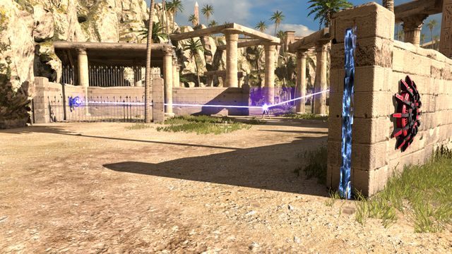 Przekieruj niebieski promień z drugiego obszaru przez złącze w powietrzu - Crater | Road to Gehenna (DLC) - Świat 2 | The Talos Principle - The Talos Principle - poradnik do gry