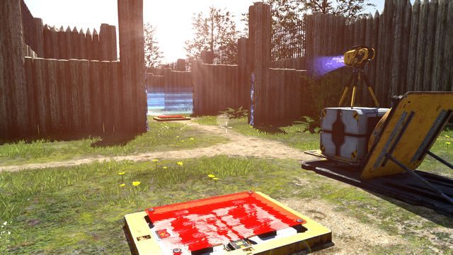 Za pomocą jammera wyłącz bramę, by dostać się do sześcianu - Air Delivery | Road to Gehenna (DLC) - Świat 4 | The Talos Principle - The Talos Principle - poradnik do gry