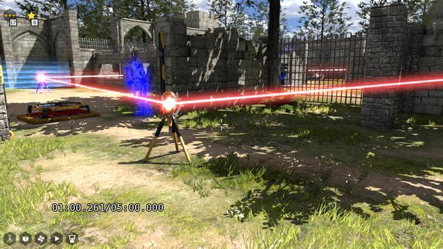 Połóż wentylator na stopniu naciskowym, a sam idź stanąć na drugim - Świat 1 | Road to Gehenna (DLC) Wszystkie gwiazdki | The Talos Principle - The Talos Principle - poradnik do gry