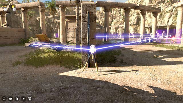 Połącz niebieskie źródło z wentylatorem zasilanym niebieskim promieniem - Świat 2 | Road to Gehenna (DLC) Wszystkie gwiazdki | The Talos Principle - The Talos Principle - poradnik do gry