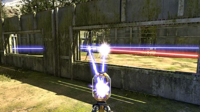 Drugim złączem połącz oba złącza i przycisk - Transfer | Road to Gehenna (DLC) Dodatkowy poziom | The Talos Principle - The Talos Principle - poradnik do gry