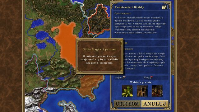 Wybierz Gildię Magów poziomu 1 na początkową nagrodę. - Przełom | Kampania - Podziemia i Diabły | Heroes of Might & Magic III - Heroes of Might & Magic III: HD Edition - poradnik do gry