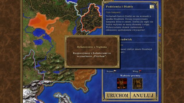 Bardziej opłaca się wziąć bohaterów z drugiej misji. - Upadek Steadwick | Kampania - Podziemia i Diabły | Heroes of Might & Magic III - Heroes of Might & Magic III: HD Edition - poradnik do gry