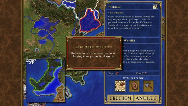 Najbardziej opłaca się wybrać logistykę, gdyż ułatwi to poruszanie się po terenach bagiennych. - Neutralne Wysiłki | Kampania - Wyzwolenie | Heroes of Might & Magic III - Heroes of Might & Magic III: HD Edition - poradnik do gry