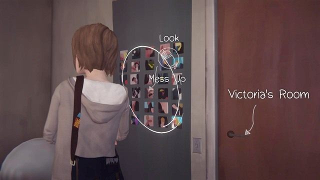 Kolejna decyzja odnosi się do pokoju Victorii i jej poukładanych zdjęć na ścianie - Life is Strange: Chrysalis - Decyzje - Life is Strange - poradnik do gry
