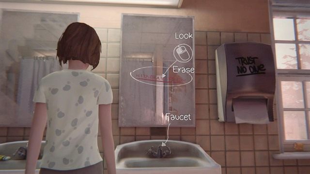 Trzecia decyzja odnosi się do sytuacji spod prysznica - Life is Strange: Out of time - Decyzje - Life is Strange - poradnik do gry