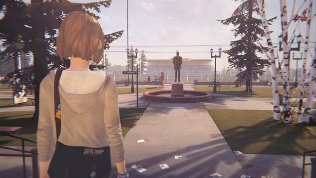 Po wyjściu na podwórze, porozglądaj się po otoczeniu - Life is Strange: Chrysalis, Rozdział 2 - solucja, opis przejścia - Life is Strange - poradnik do gry