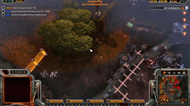 Do ataku potrzebujesz dużej ilości Predatorów, Avalanche oraz Hellraid oraz kilka Raptorów z umiejętnością stealth - Misja 3 - The Quarry | Kampania Beta | Grey Goo - Grey Goo - poradnik do gry