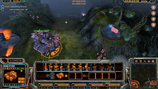 Dalsza część misji polega na stopniowym badaniu mapy i niszczeniu kolejnych Mother Goo - Misja 5 - Crash Site | Kampania Beta | Grey Goo - Grey Goo - poradnik do gry