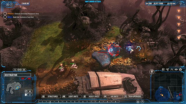 Skorzystaj z okazji, co pozwoli ci na produkcję jednostek Gladius - Misja 6 - The Headwaters | Kampania Human | Grey Goo - Grey Goo - poradnik do gry